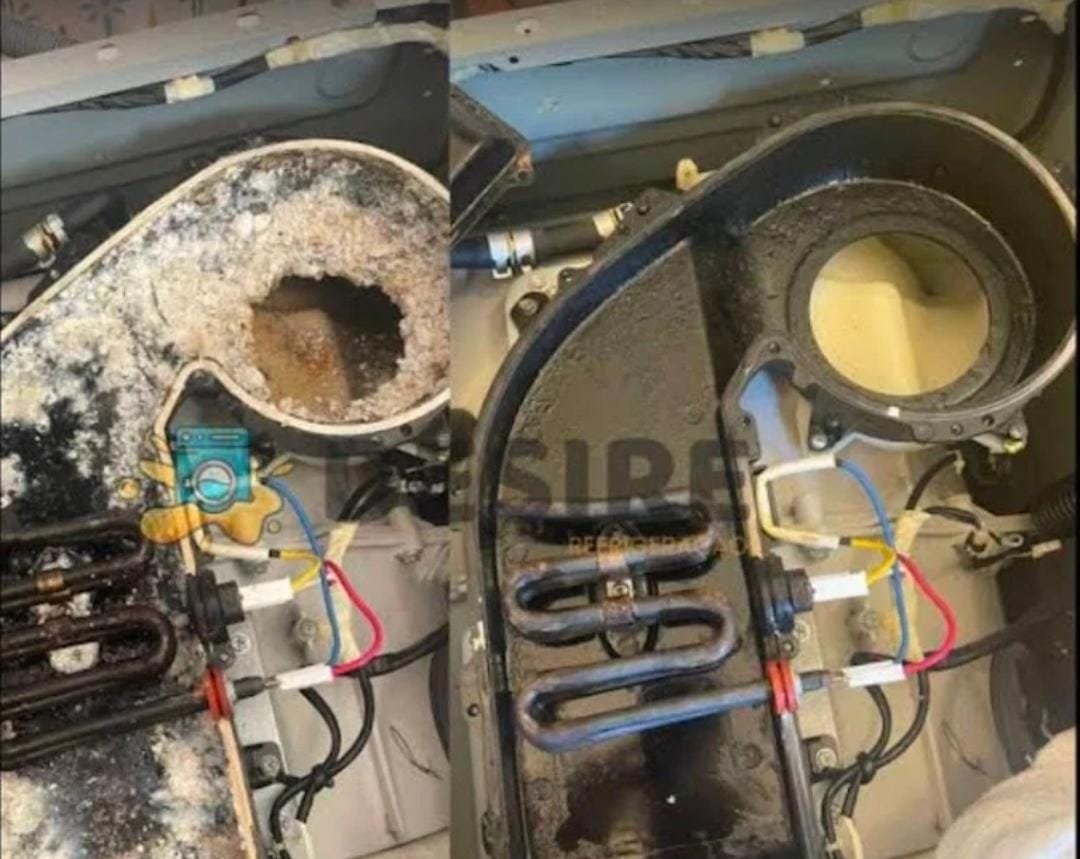 Troca de peças danificadas em máquina de lavar
